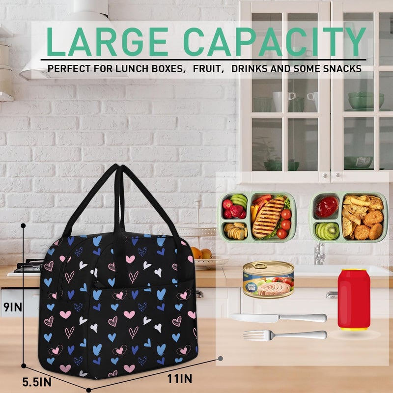VLM Lunch Bag,Lunch Box for Women Men,Reusable Insulated Lunch Tote,Small Leakproof Cute Lunch Cooler with High Capacity for Work,Picnic,Campin - Image 2
